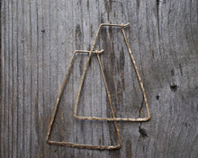 Load image into Gallery viewer, 14k Gold Fill Trapezoid Hoops
