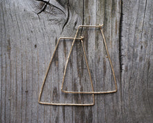 Load image into Gallery viewer, 14k Gold Fill Trapezoid Hoops
