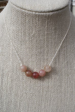 Load image into Gallery viewer, Strawberry Quartz on White Silk

