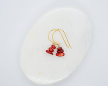 Load image into Gallery viewer, *Limited Edition* Coral 3 Stone on 24k Gold Vermeil
