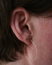 Load image into Gallery viewer, Gold Hammered Teardrop Hoops - Small
