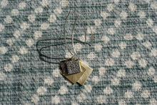 Load image into Gallery viewer, Sterling Silver Teardrops With Brass &amp; Silver Squares
