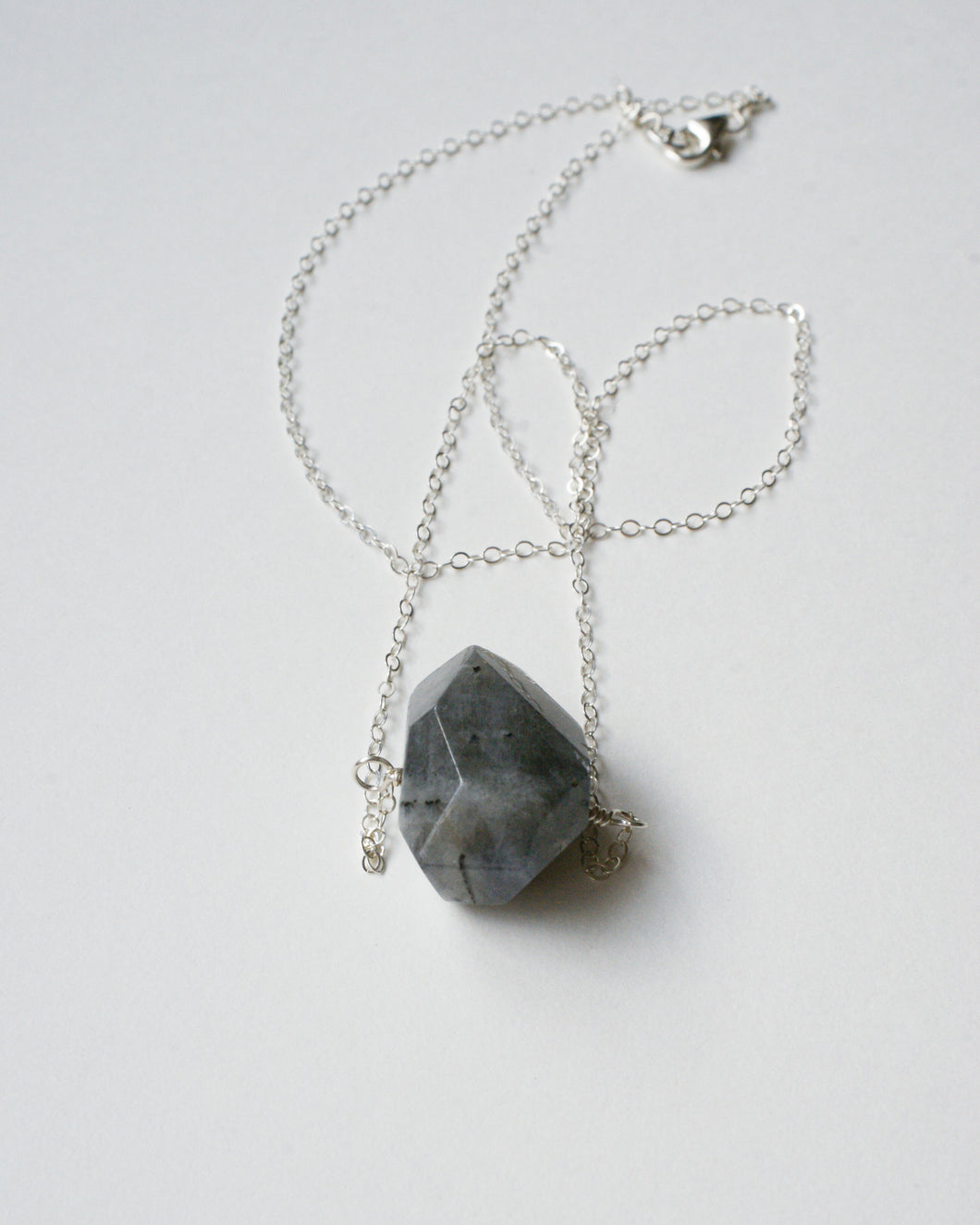 Sterling Silver Necklace With Labradorite