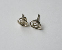 Load image into Gallery viewer, Sterling Silver Abstract Flower Studs
