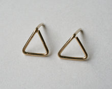 Load image into Gallery viewer, 14k Gold Filled Triangle Studs
