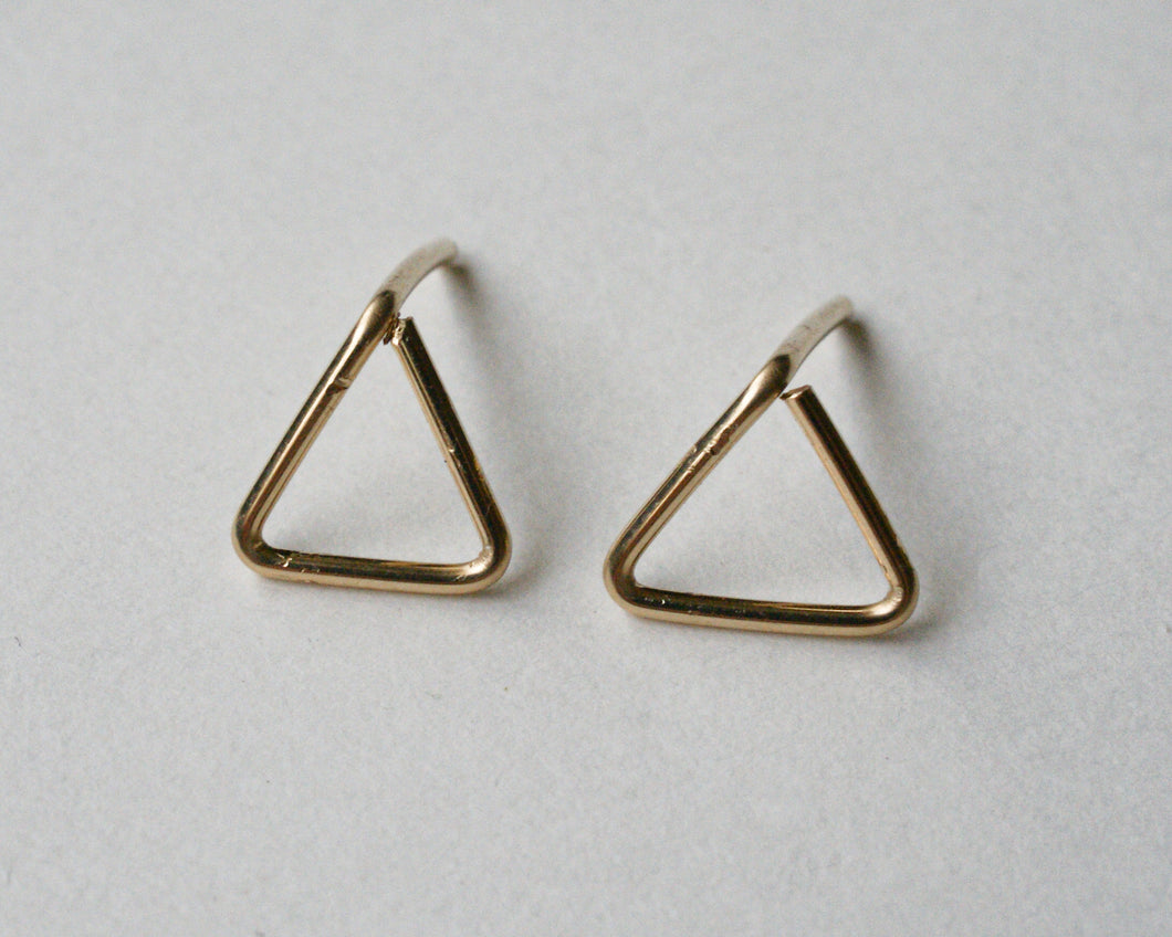 14k Gold Filled Triangle Studs