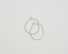 Load image into Gallery viewer, Sterling Silver Hammered Teardrop Hoops - Extra Small

