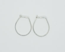Load image into Gallery viewer, Sterling Silver Hammered Teardrop Hoops - Extra Small
